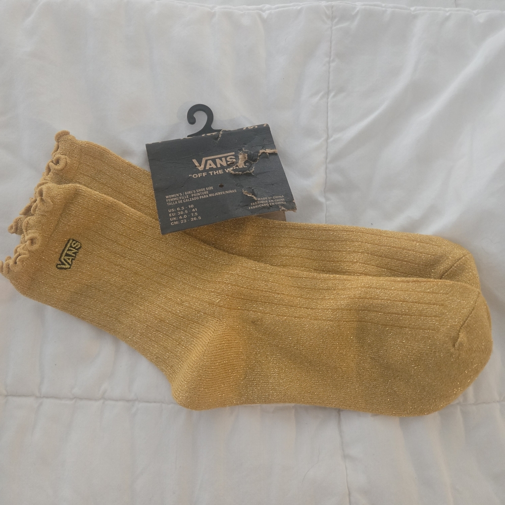Vans Metallic Gold Womens Wicked Socks